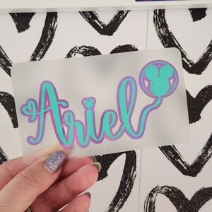 Custom Name Decal Mickey Head Mickey Balloon Vinyl Decal Disney